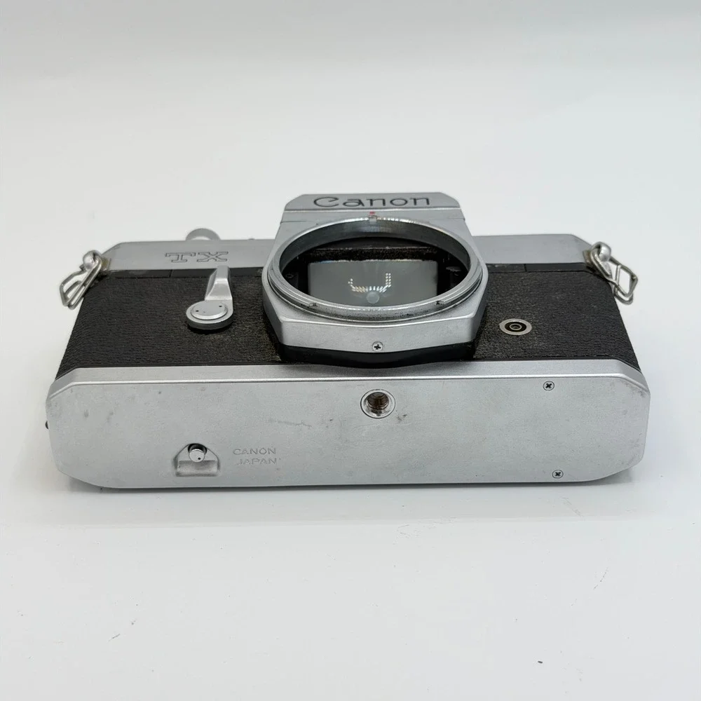 Canon TX 35mm SLR Film Camera Body Vintage Silver Black FD Mount 175344